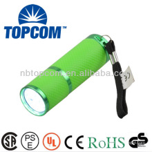 Multicolor 9 led flashlight led with rubber casing TP-739F-2